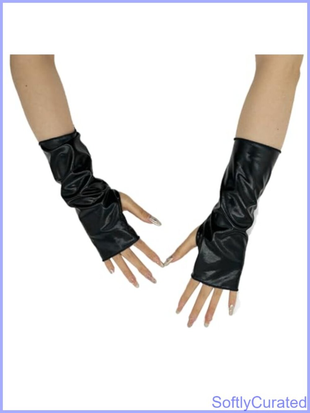 Shiny Sequin Fingerless Gloves Metallic Party Cosplay Costume